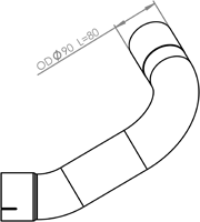 Dinex Uitlaatpijp 54503