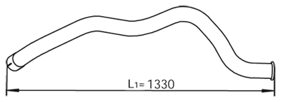 Dinex Uitlaatpijp 54690