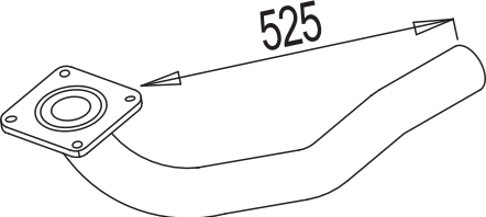 Dinex Uitlaatpijp 80290