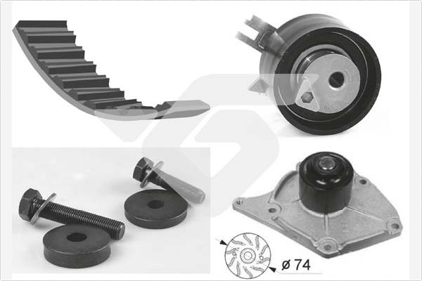 Hutchinson Distributieriem kit inclusief waterpomp KH 101WP63