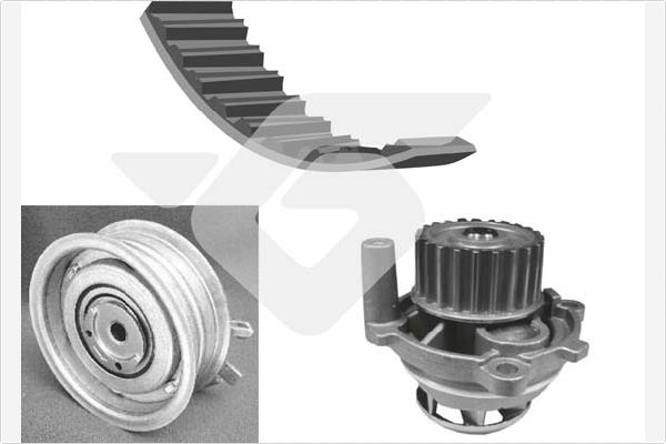 Hutchinson Distributieriem kit inclusief waterpomp KH 125WP35