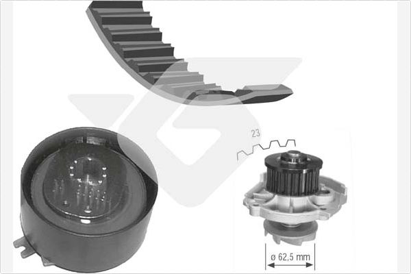 Hutchinson Distributieriem kit inclusief waterpomp KH 139WP46
