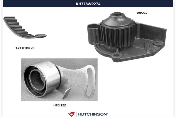 Hutchinson Distributieriem kit inclusief waterpomp KH 378WP274