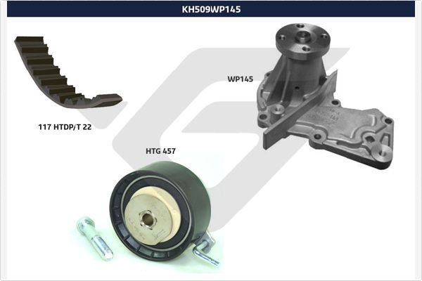 Hutchinson Distributieriem kit inclusief waterpomp KH 509WP145