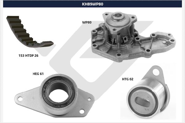 Hutchinson Distributieriem kit inclusief waterpomp KH 89WP80