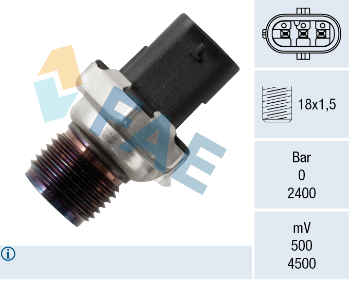 FAE Sensor, brandstofdruk 15627