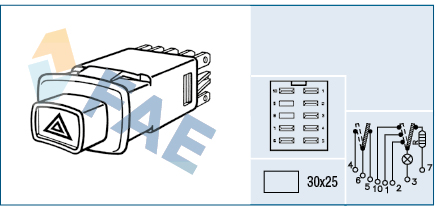 FAE Alarmlicht schakelaar 61560