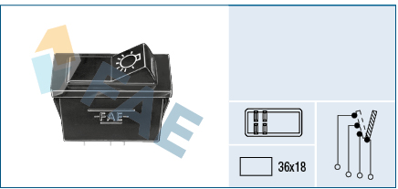 FAE Schakelaar, hoofdlicht 62490