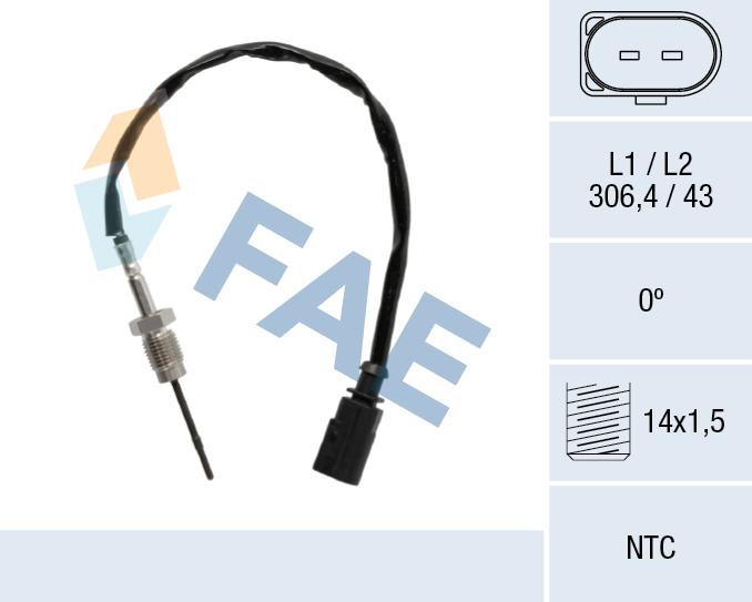 FAE Sensor, uitlaatgastemperatuur 68628