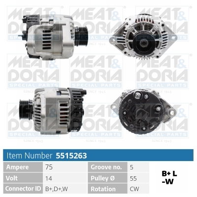 Meat Doria Alternator/Dynamo 5515263