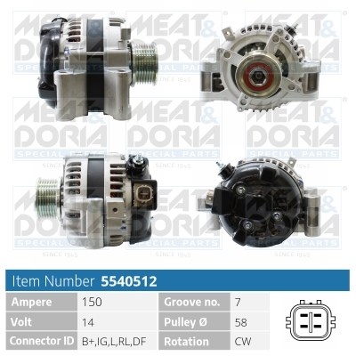 Meat Doria Alternator/Dynamo 5540512