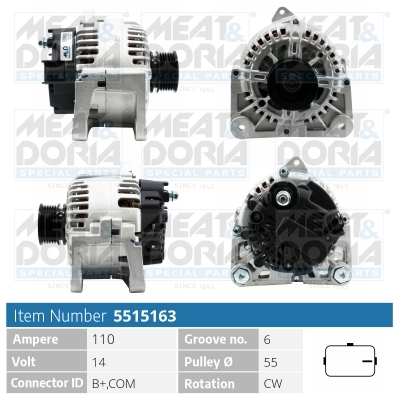 Meat Doria Alternator/Dynamo 5515163