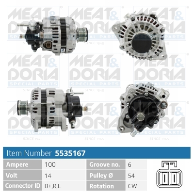 Meat Doria Alternator/Dynamo 5535167