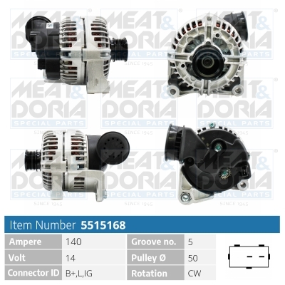 Meat Doria Alternator/Dynamo 5515168