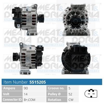 Meat Doria Alternator/Dynamo 5515205