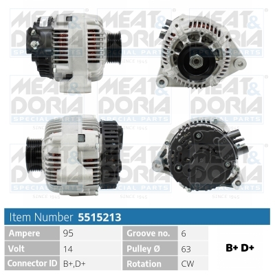 Meat Doria Alternator/Dynamo 5515213