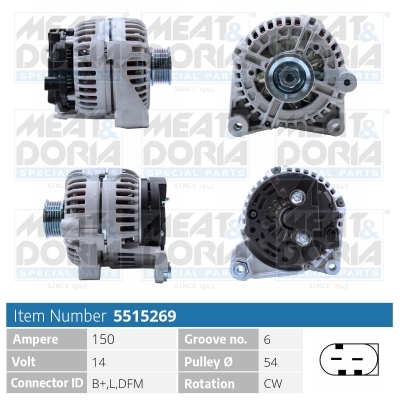 Meat Doria Alternator/Dynamo 5515269