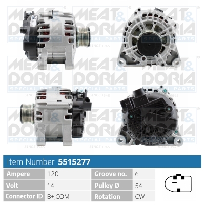Meat Doria Alternator/Dynamo 5515277