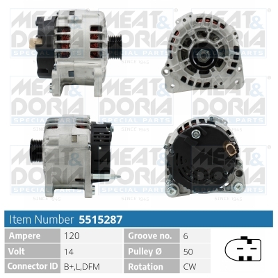 Meat Doria Alternator/Dynamo 5515287