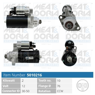 Meat Doria Startmotor / Starter 5010216
