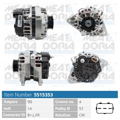 Meat Doria Alternator/Dynamo 5515353