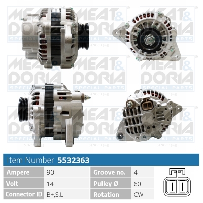 Meat Doria Alternator/Dynamo 5532363
