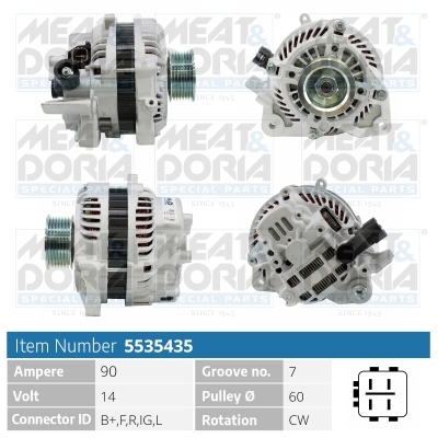 Meat Doria Alternator/Dynamo 5535435