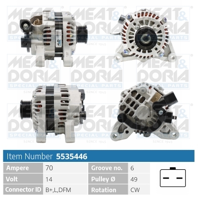 Meat Doria Alternator/Dynamo 5535446