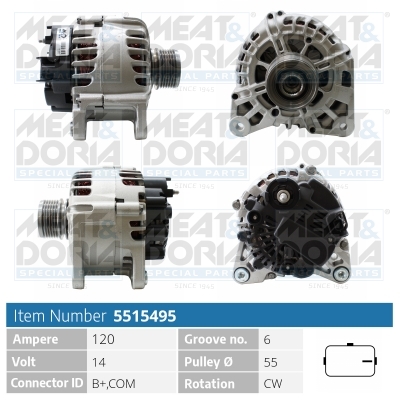 Meat Doria Alternator/Dynamo 5515495
