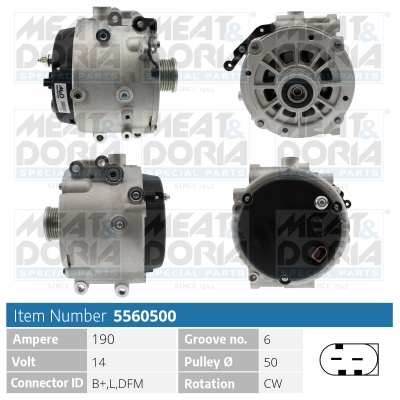 Meat Doria Alternator/Dynamo 5560500