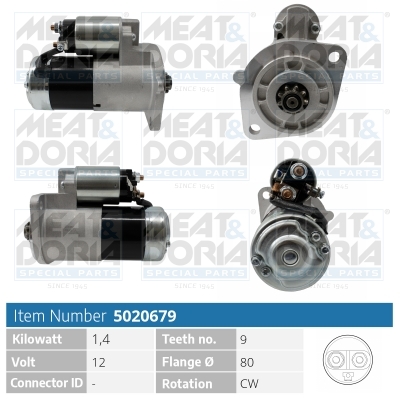 Meat Doria Startmotor / Starter 5020679