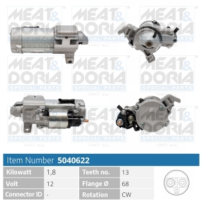 Meat Doria Startmotor / Starter 5040622
