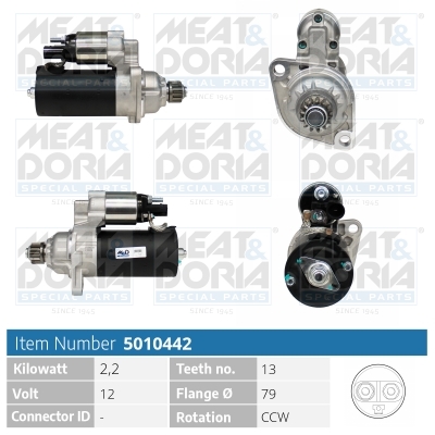 Meat Doria Startmotor / Starter 5010442