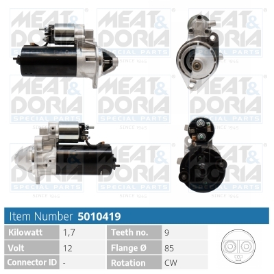 Meat Doria Startmotor / Starter 5010419