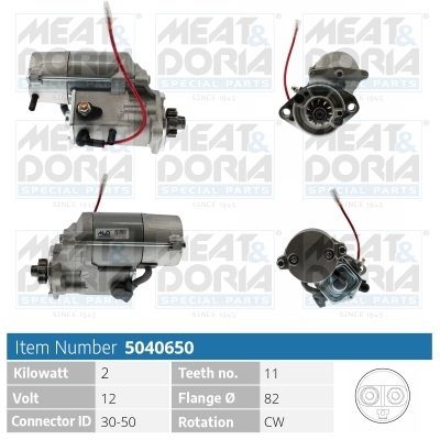 Meat Doria Startmotor / Starter 5040650