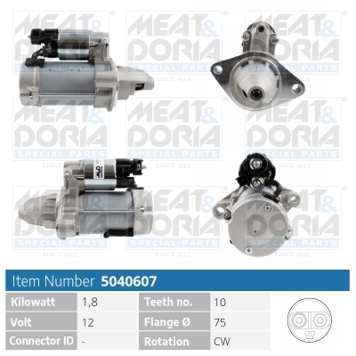 Meat Doria Startmotor / Starter 5040607