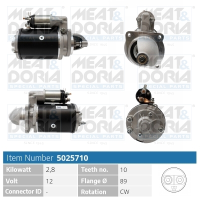 Meat Doria Startmotor / Starter 5025710