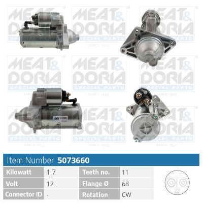 Meat Doria Startmotor / Starter 5073660
