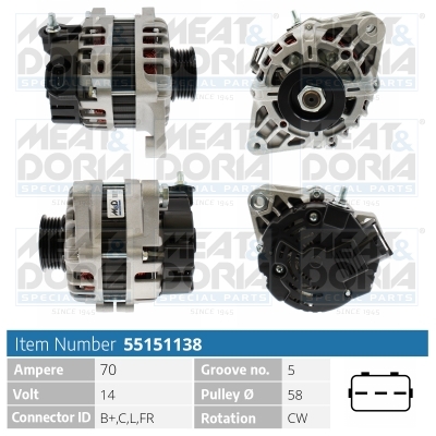 Meat Doria Alternator/Dynamo 55151138