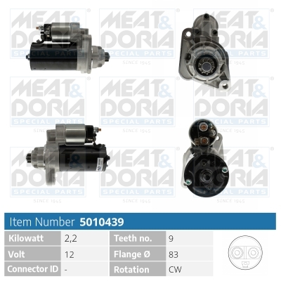 Meat Doria Startmotor / Starter 5010439