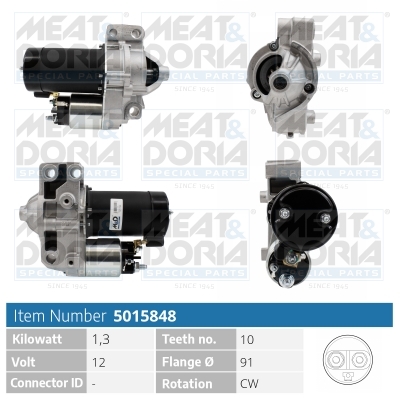 Meat Doria Startmotor / Starter 5015848