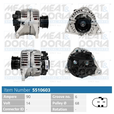 Meat Doria Dynamo / Alternator 5510603