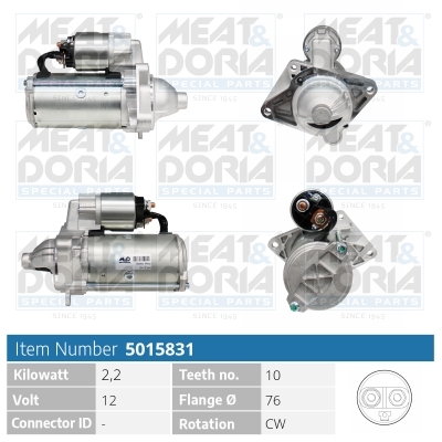 Meat Doria Startmotor / Starter 5015831