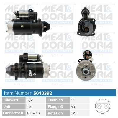Meat Doria Startmotor / Starter 5010392