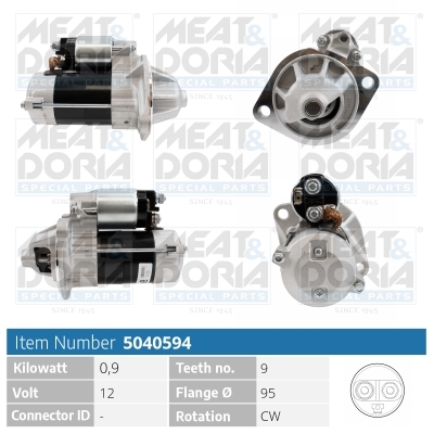 Meat Doria Startmotor / Starter 5040594