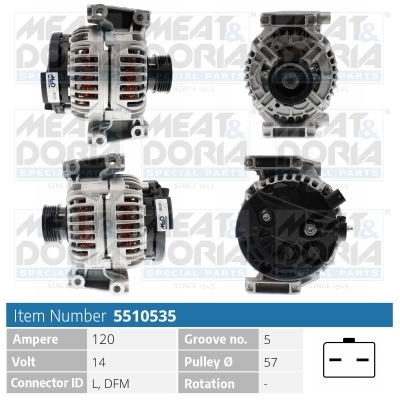 Meat Doria Dynamo / Alternator 5510535