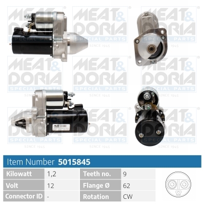 Meat Doria Startmotor / Starter 5015845