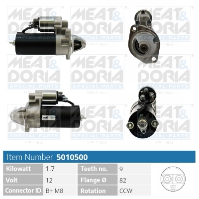 Meat Doria Startmotor / Starter 5010500