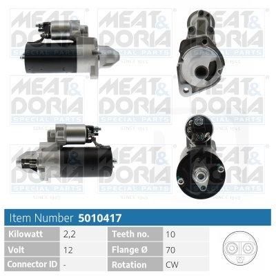 Meat Doria Startmotor / Starter 5010417