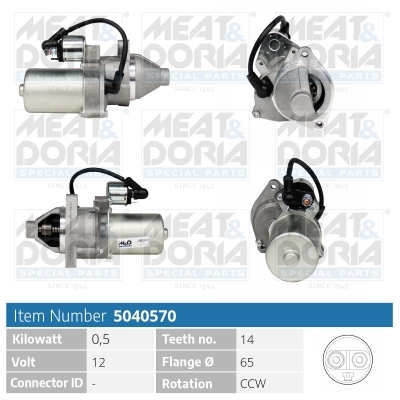 Meat Doria Startmotor / Starter 5040570
